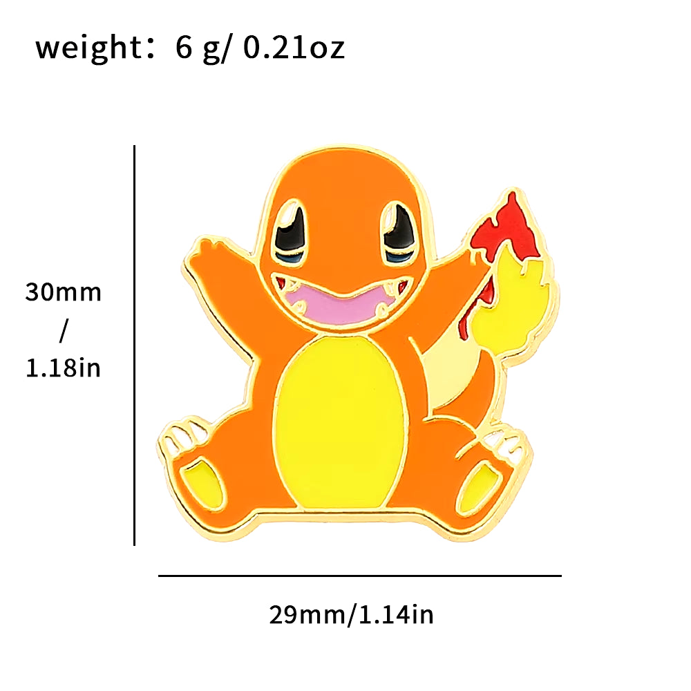 Anime Brooch Pins for Backpack Brooch Pokeball Gengar Meowth Pikachu Squirtle Cute Enamel Pin Kids Gift Accessories